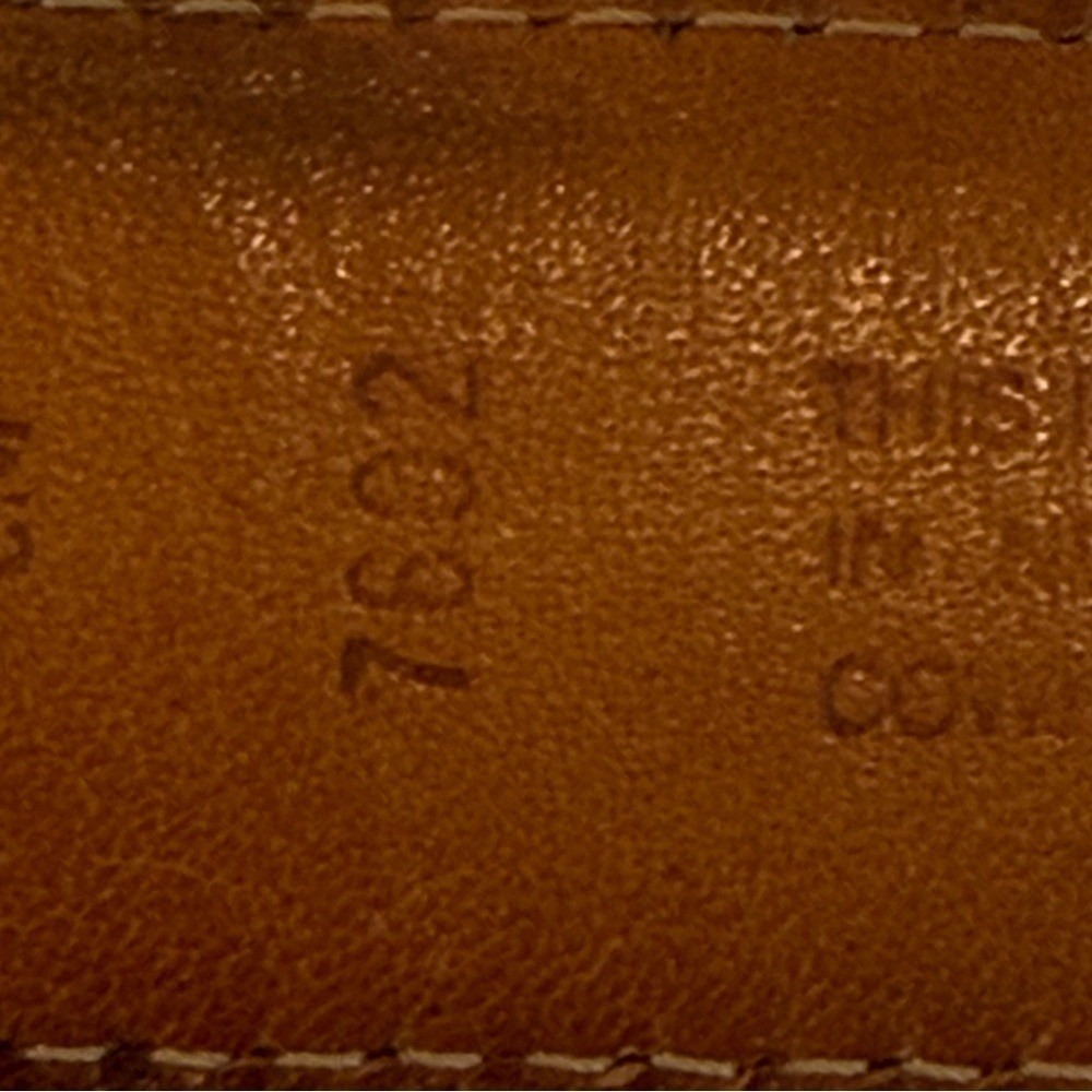 Coach Cowhide Leather Solid Brass Square Buckle Dark Brown Belt #7602 Sz 38 EUC - Picture 9 of 13